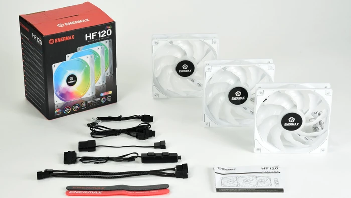 Enermax HF120 ARGB White, weiß, LED-Steuerung, 120mm, 3er-Pack