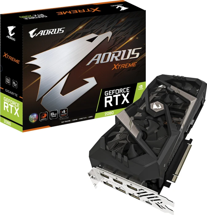 GIGABYTE AORUS GeForce RTX 2080 Xtreme 8G, 8GB GDDR6, 3x HDMI, USB-C, 3x DP