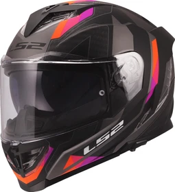 LS2 FF818 Storm III Sporty matt schwarz/orange/rosa/violett