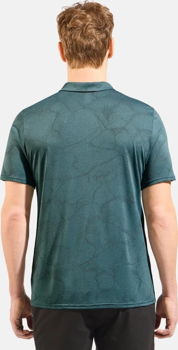 Odlo Ascent Chill-Tec Poloshirt kurzarm dark slate melange (Herren)