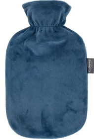Fashy Wärmflasche mit Flauschbezug blau