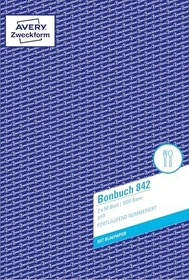 Avery-Zweckform Bonbuch, A4, gelb, 100 Blatt