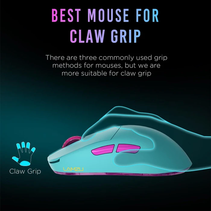 Lamzu Atlantis MINI PRO Wireless Gaming Mouse Miami Blue, USB