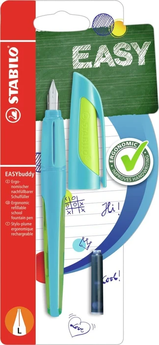 STABILO EASYbuddy FRESH Edition hellblau/limette, linke Hand, Blister
