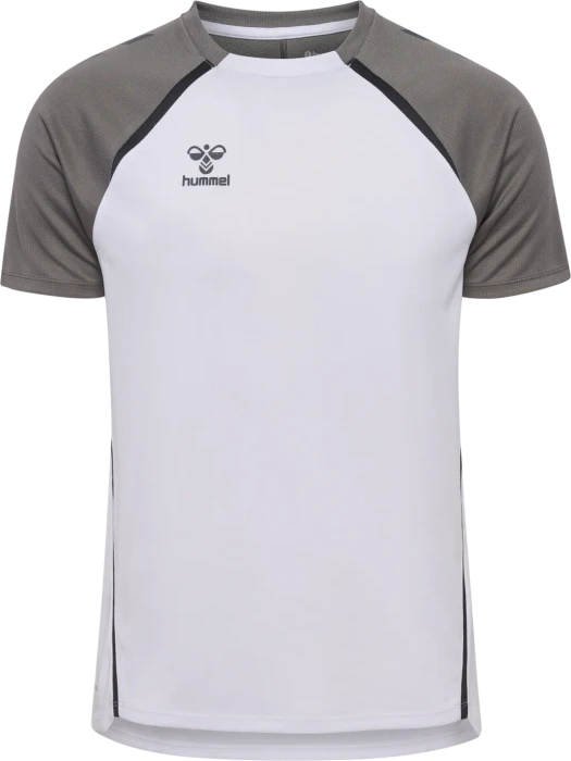 hummel Lead 2.0 Funktionsshirt kurzarm white/steel grey (Herren)