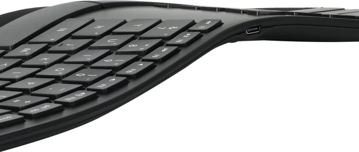 Matias Sculpted Ergonomic Rechargeable Keyboard for PC, schwarz, USB, DE