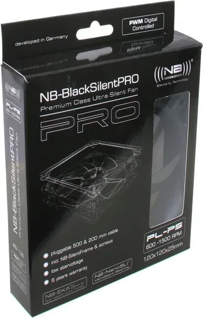 Noiseblocker NB-BlackSilentPro PL-PS, 120mm, 3er-Pack