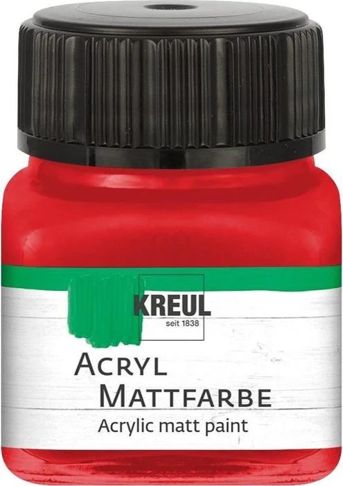 Kreul Acryl Mattfarbe, brillantrot, 20ml (75255)
