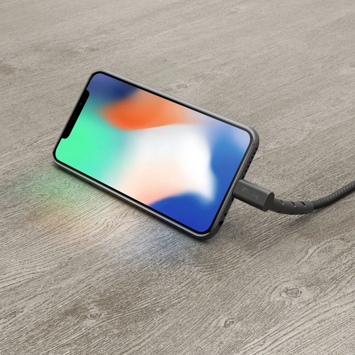 Hama Lade-/Datenkabel Stand Lightning/USB-A, 1.5m, schwarz