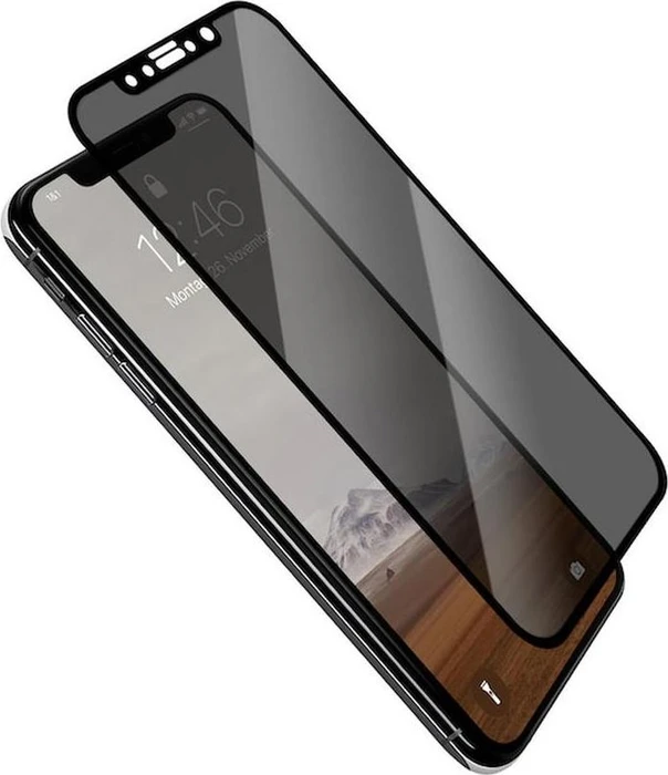 Woodcessories Panzerglas 3D Privacy für Apple iPhone XS Max schwarz