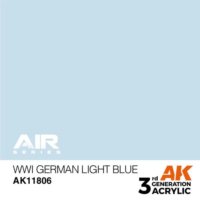 AK-Interactive 3rd Gen Acrylic Colors Air Series WWI german light blue, 17ml