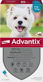 Elanco Advantix Spot-On für Hunde 4-10kg Lösung, 4 Stück