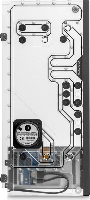 EK Water Blocks Quantum Line EK-Quantum Reflection² PC-O11D XL D5 PWM D-RGB, Verteilerplatte mit Pumpe, Screen Edition