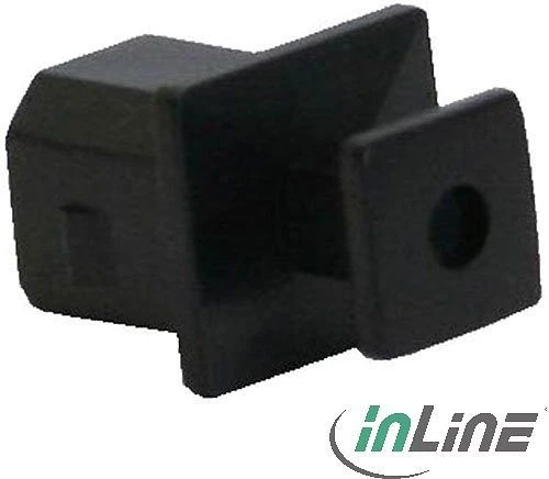 InLine Staubschutz für USB B Buchse, schwarz, 50 Stück