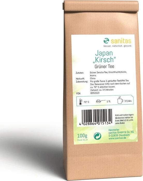 Sanitas Grüner Tee Japan Kirsch, 250g