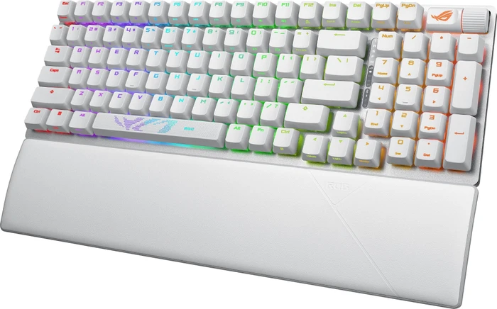 ASUS ROG Strix Scope II 96 Wireless, White, PBT, hot-swap, ROG NX SNOW, USB/Bluetooth, US
