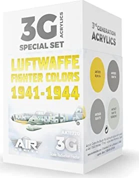 AK-Interactive 3rd Gen Acrylic Colors Luftwaffe Fighter Colors 1941-1944 Farbset, 4-tlg.