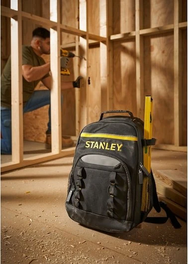 Stanley 15.6" Laptop- und Werkzeugrucksack schwarz/gelb