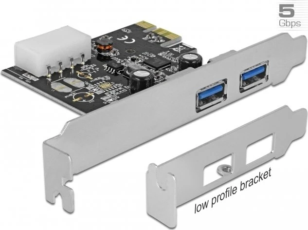 DeLOCK 2x USB 3.0, PCIe 2.0 x1