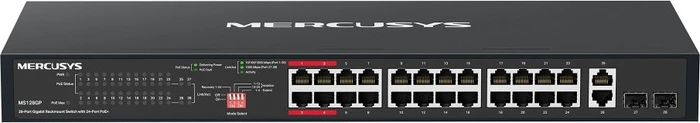 Mercusys Rackmount Gigabit Switch, 26x RJ-45, 2x SFP, 295W PoE+