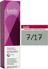 Londa Professional Permanent Color Crème 7/17 mittelblond asch-braun, 60ml