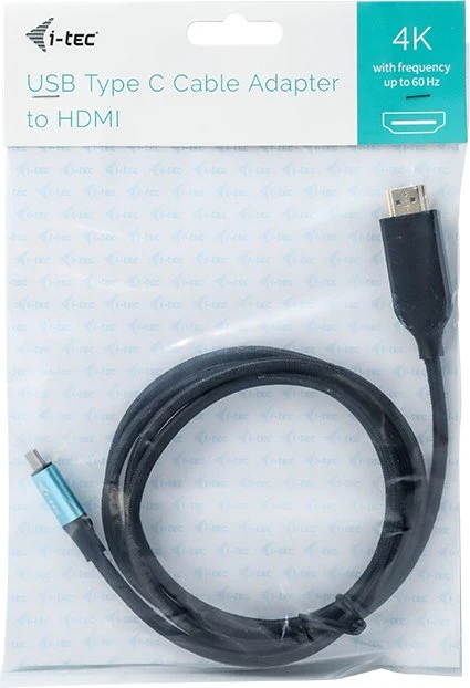 i-tec USB-C 3.1 [Stecker] auf HDMI [Stecker] 4K 60Hz Adapterkabel schwarz, 2m