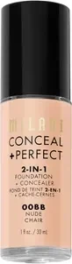 Milani Conceal + Perfect 2-in-1 Foundation + Concealer 00BB nude, 30ml