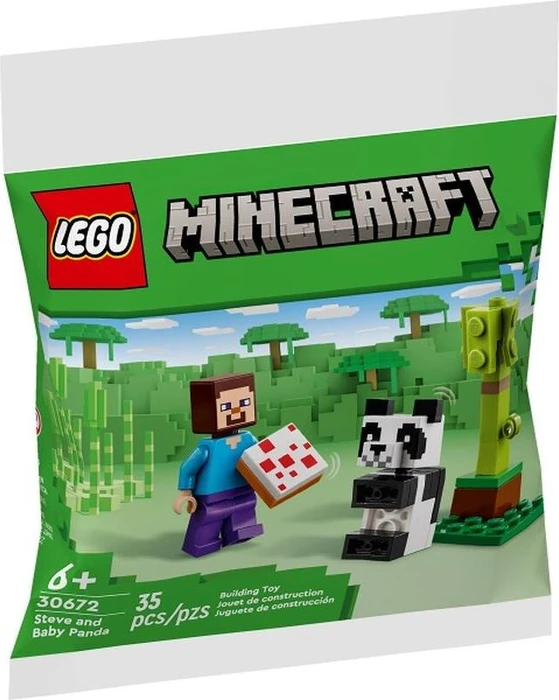LEGO Minecraft - Steve mit Baby Panda