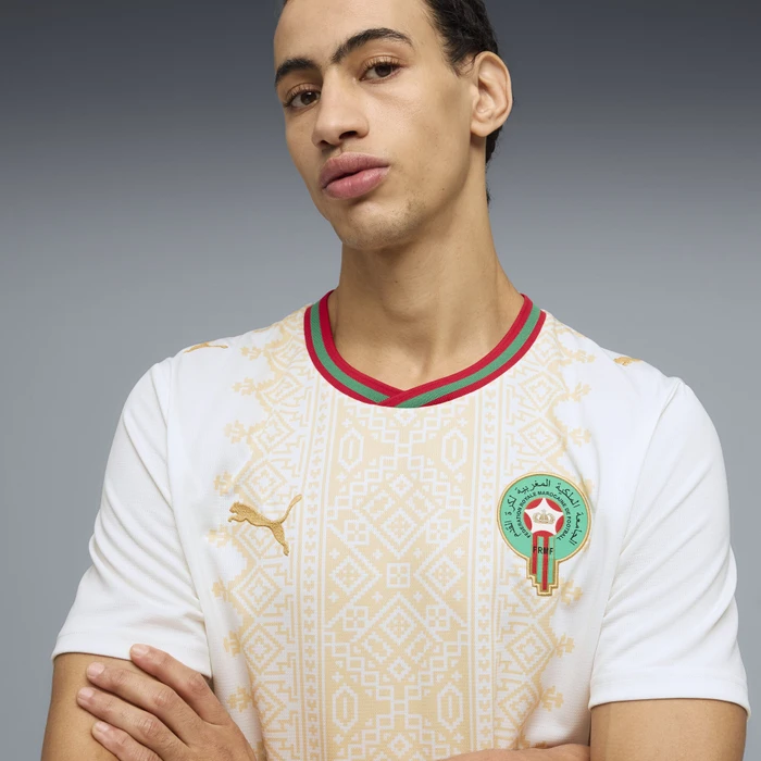 Puma FIFA WM 2026 Marokko Authentic Auswärtstrikot kurzarm puma white/victory gold (Herren)