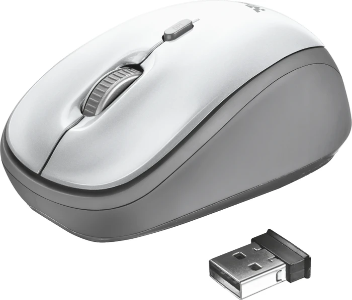 Trust Yvi Wireless Mouse weiß, USB