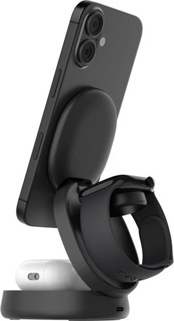 Belkin BoostCharge Kompakte magnetische 3-in-1-Ladestation (15W) schwarz