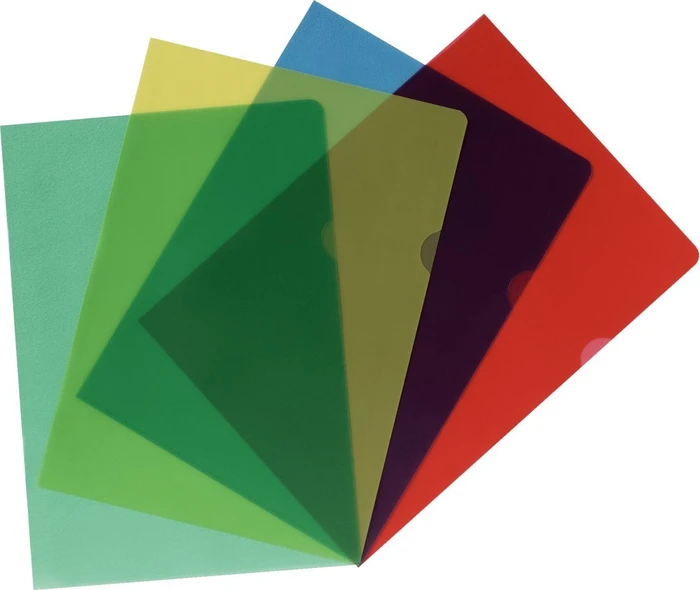 Herlitz Sichthülle für Akten genarbt, A4, farbig sortiert, 20er-Pack (11420254)