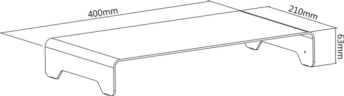 Digitus Aluminium Monitor Riser, 32"