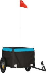 vidaXL Transport 120x54cm Fahrradanhänger schwarz/blau