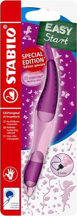 STABILO EASYoriginal 3D DreamWorld Tintenroller (Mine) pink, Rechtshänder, Blister