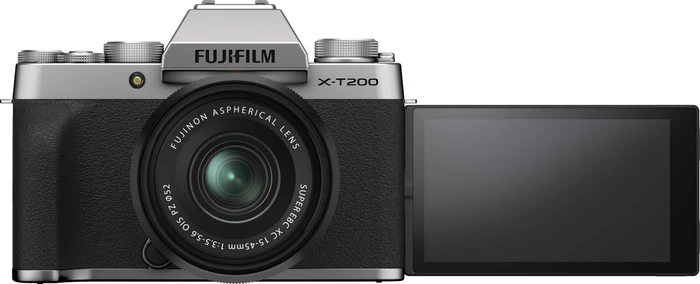 Fujifilm X-T200 silber mit Objektiv Fujinon XC 15-45mm 3.5-5.6 OIS PZ
