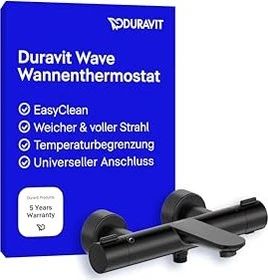 Duravit Wave Wannenthermostat Aufputz schwarz matt