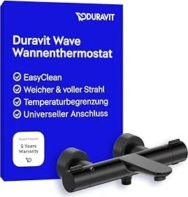 Duravit Wave Wannenthermostat Aufputz schwarz matt