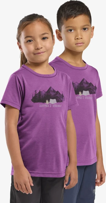 Jack Wolfskin Hiking Graphic Funktionsshirt kurzarm freesia (Junior)