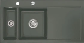 systemceram Mera 100 F Einbau Becken links mit Ablauffernbedienung lava