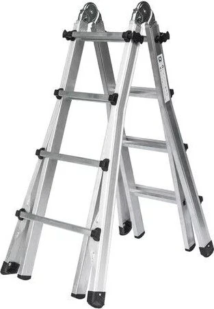 Günzburger Steigtechnik Alu 4-tlg. Teleskop-Mehrzweckleiter, 4x 4 Stufen