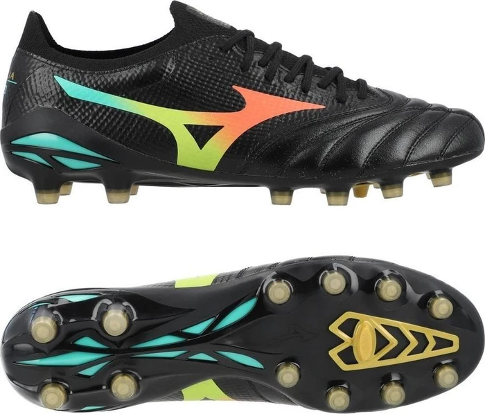 Mizuno Morelia Neo V Beta Elite FG black/lava orange/arcadia (Herren) (P1GA2692-00)