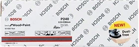 Bosch Professional M480 Best for Wood and Paint Gewebeschleifblatt K240, 115x230mm, 50 Stück