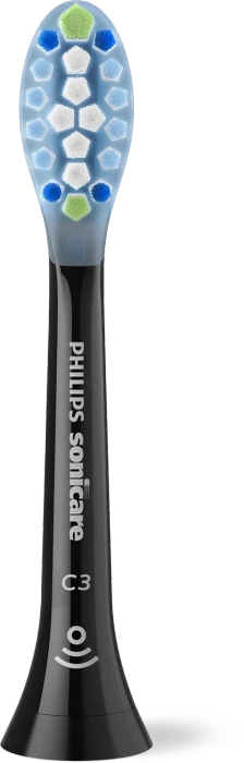 Philips HX9044/88 Sonicare C3 Premium Plaque Defence Ersatzbürste schwarz, 4 Stück