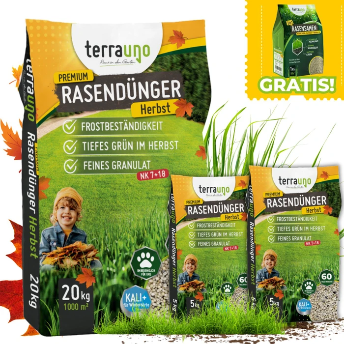 TerraUno Premium Herbst-Rasendünger, 30kg