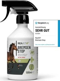 REAVET Bremsen Stop Spray (Anwendung am Pferd), 500ml