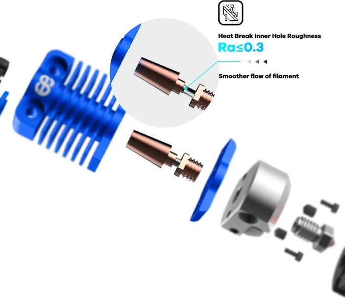 Phaetus Dragonfly Druckdüse Dragonfly Hotend BMS, Blau, 1.75mm