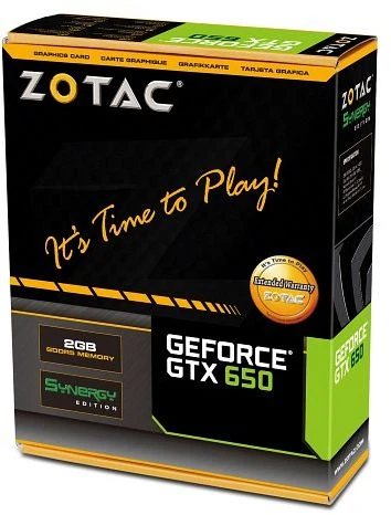 Zotac GeForce GTX 650 Synergy, 2GB GDDR5, VGA, DVI, HDMI
