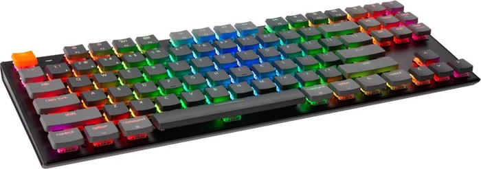 Keychron K1 V4, 80% TKL, LEDs RGB, schwarz, Gateron LOW PROFILE RED, USB/Bluetooth, US