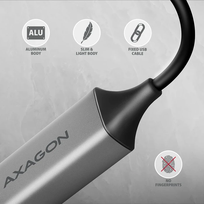 Axagon Gigabit LAN-Adapter, RJ-45, USB-C 3.0/USB-A 3.0 [Stecker]